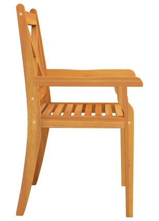 Tuinstoelen 2 st massief acaciahout