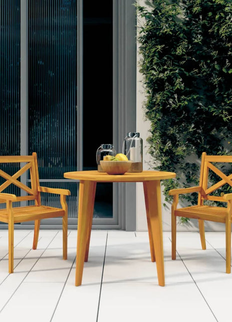 Tuinstoelen 2 st massief acaciahout