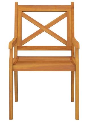 Tuinstoelen 3 st massief acaciahout