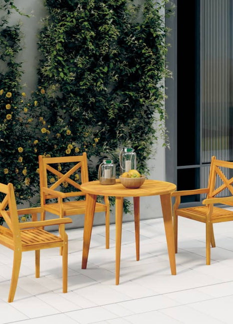 Tuinstoelen 3 st massief acaciahout