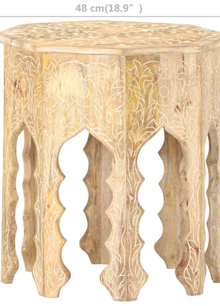 Bijzettafel Ø48 Cm Massief Mangohout