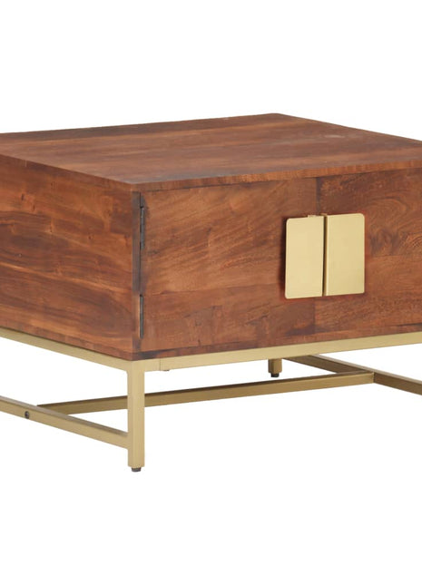 Salontafel 67x67x45 cm massief mangohout honingbruin