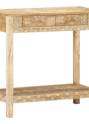 Wandtafel 80X35X74 Cm Massief Mangohout Wit