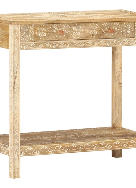Wandtafel 80X35X74 Cm Massief Mangohout Wit