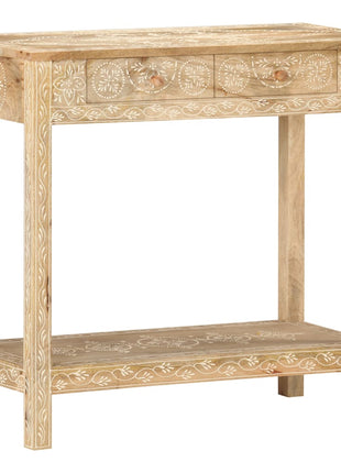 Wandtafel 80X35X74 Cm Massief Mangohout Wit