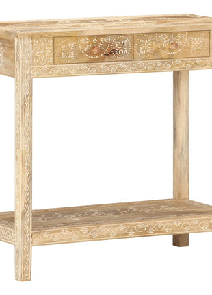 Wandtafel 80X35X74 Cm Massief Mangohout Wit