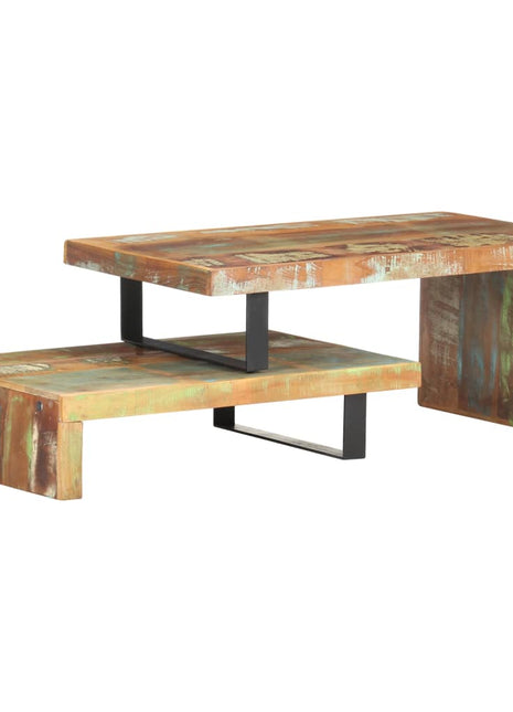 2-delige Salontafelset massief gerecycled hout