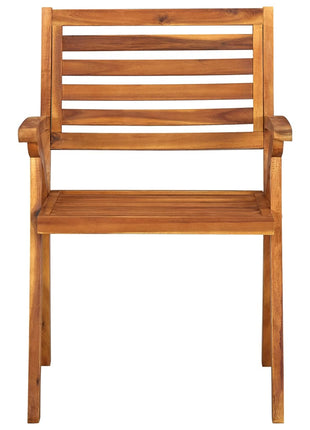 Tuinstoelen 3 st massief acaciahout