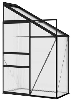 Broeikas 1,38 m² aluminium antracietkleurig
