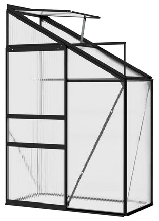 Broeikas 1,38 m² aluminium antracietkleurig