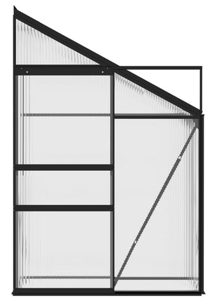 Broeikas 1,38 m² aluminium antracietkleurig