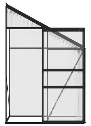 Broeikas 1,38 m² aluminium antracietkleurig
