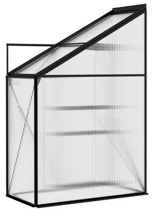 Broeikas 1,38 m² aluminium antracietkleurig