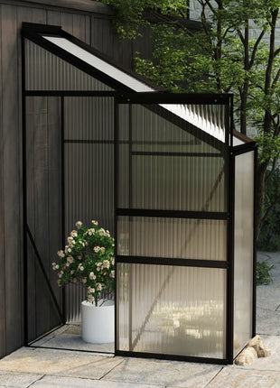 Broeikas 1,38 m² aluminium antracietkleurig