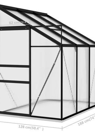 Tuinkas 3,97 m³ aluminium antracietkleurig