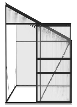 Broeikas 5,24 m³ aluminium antracietkleurig
