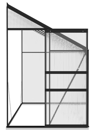 Broeikas 6,5 m³ aluminium antracietkleurig