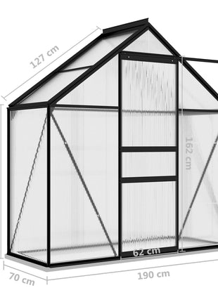 Tuinkas 1,33 m² aluminium antracietkleurig
