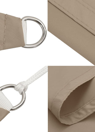 Zonnescherm Rechthoekig Oxford Stof Taupe