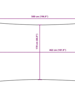 Zonnescherm Rechthoekig Oxford Stof Taupe