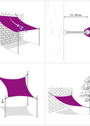 Zonnescherm Rechthoekig 2,5X4 M Oxford Stof Zwart