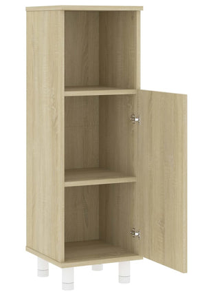 Badkamerkast 30x30x95 cm spaanplaat sonoma eikenkleurig