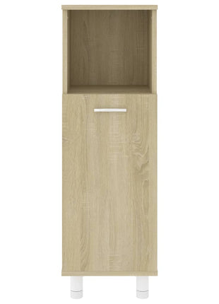 Badkamerkast 30x30x95 cm spaanplaat sonoma eikenkleurig