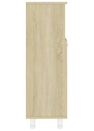 Badkamerkast 30x30x95 cm spaanplaat sonoma eikenkleurig