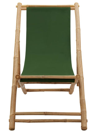 Ligstoel Bamboe En Canvas