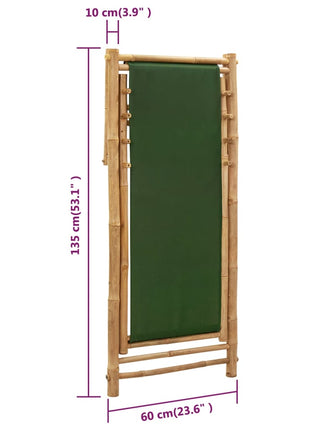 Ligstoel Bamboe En Canvas