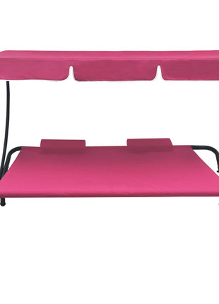 Loungebed Met Luifel En Kussens