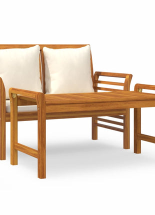 2-Delige Loungeset Met Te Kussens Massief Hout