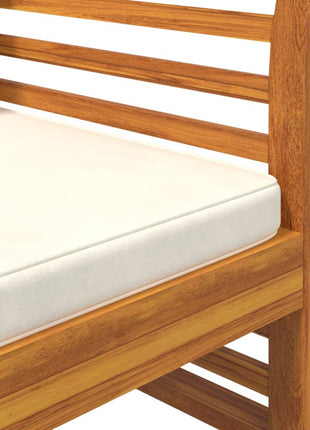 2-Delige Loungeset Met Te Kussens Massief Hout