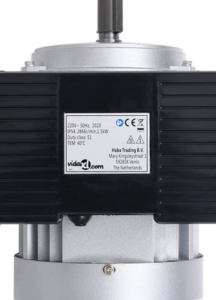 Elektromotor 1 Fase 1,5 Kw/2 Kp 2-Polig 2800 Rpm Aluminium Grijs