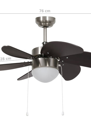 Plafondventilator Met Lamp 76 Cm