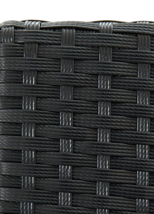 Tuinbarkrukken met kussens 4 st poly rattan zwart