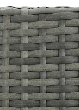 Tuinbarkrukken met kussens 4 st poly rattan grijs