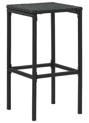 Barkrukken Met Kussens Poly Rattan