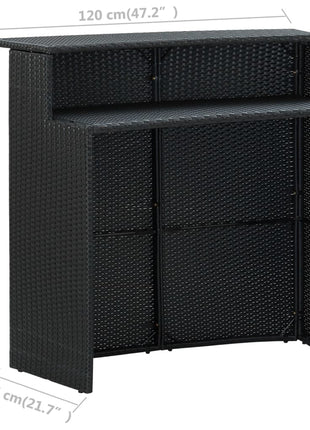 Tuinbartafel 120X55X110 Cm Poly Rattan