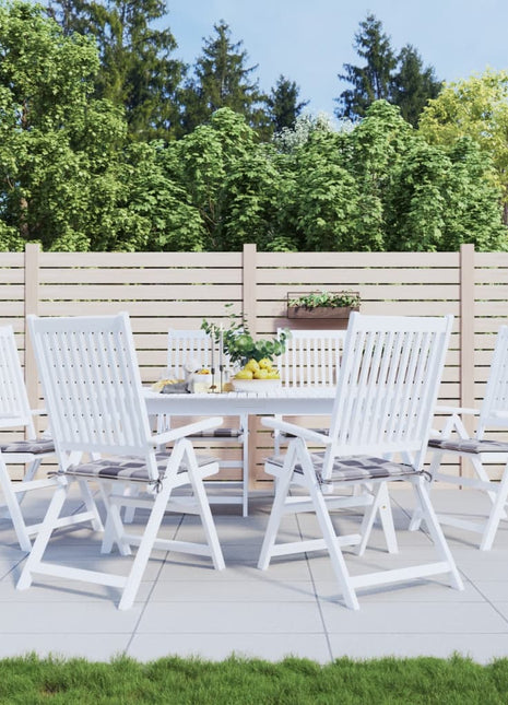 Tuinstoelkussens 6 st 50x50x3 cm oxford stof ruitpatroon grijs