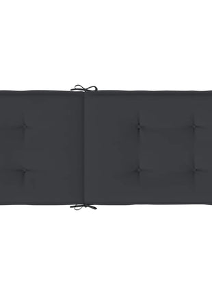 Tuinstoelkussens 6 st hoge rug 120x50x3 cm stof zwart