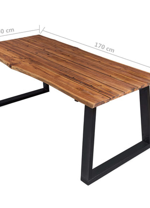Eettafel 170X90X75 Cm Massief Acaciahout