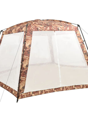Zwembadtent 660x580x250 cm stof camouflage