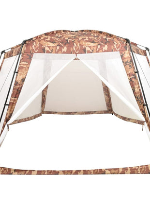 Zwembadtent 660x580x250 cm stof camouflage
