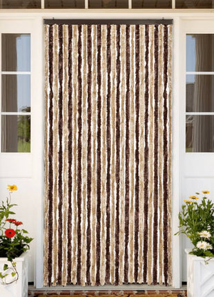 Vliegengordijn Chenille Beige En Lichtbruin