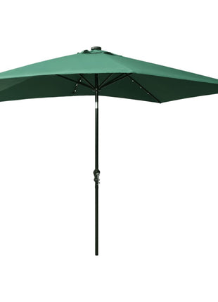 Parasol Met Led's En Stalen Paal 2X3 M