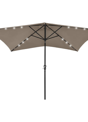 Parasol Met Led's En Stalen Paal 2X3 M