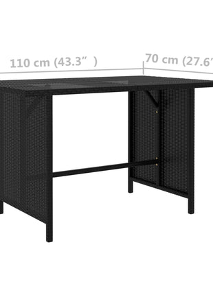 Tuintafel 110X70X65 Cm Poly Rattan