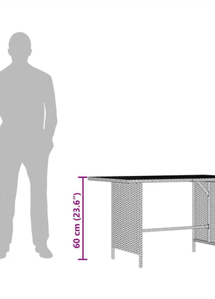Tuintafel 110X70X65 Cm Poly Rattan