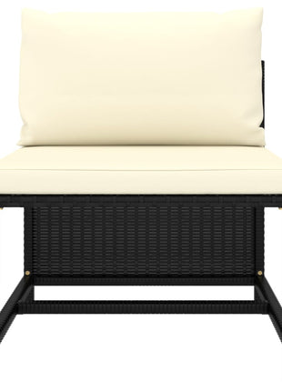 Tuinbank 3-Zits Met Kussens Poly Rattan